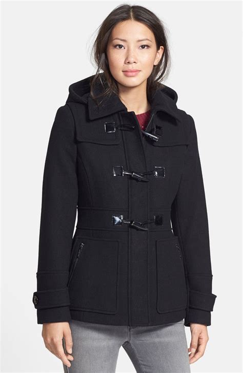 michael kors henry wool blend coat|michael kors wool coats women's.